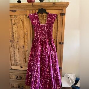 Hill house nap dress - burgundy floral